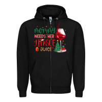 Black mommy needs her jingle juice Zipper Hoodie - MaliasSmallBusiness