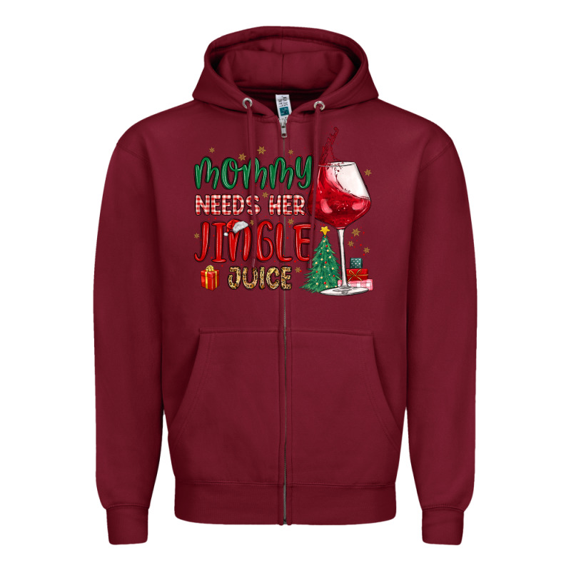 Mommy Needs Her Jingle Juice Zipper Hoodie by MaliasSmallBusiness | Teevron