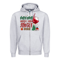 Heather Grey mommy needs her jingle juice Zipper Hoodie - MaliasSmallBusiness
