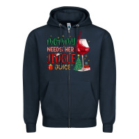 Navy mommy needs her jingle juice Zipper Hoodie - MaliasSmallBusiness