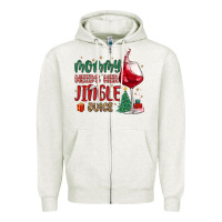 Oatmeal Heather mommy needs her jingle juice Zipper Hoodie - MaliasSmallBusiness