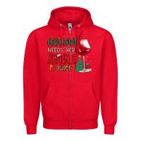 Red mommy needs her jingle juice Zipper Hoodie - MaliasSmallBusiness