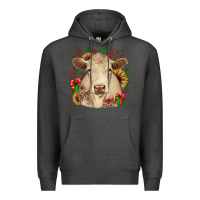 Charcoal Heather christmas charolais Premium Hoodie - JahusDesignShop