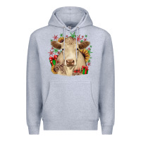 Heather Grey christmas charolais Premium Hoodie - JahusDesignShop