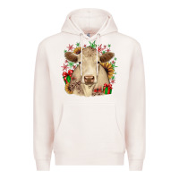 Pale Pink christmas charolais Premium Hoodie - JahusDesignShop