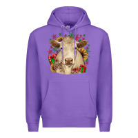 Purple christmas charolais Premium Hoodie - JahusDesignShop