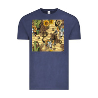 Vintage Denim aztec bull skull Vintage Tee - BundleAndBundleShop
