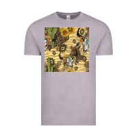 Vintage Zinc aztec bull skull Vintage Tee - BundleAndBundleShop