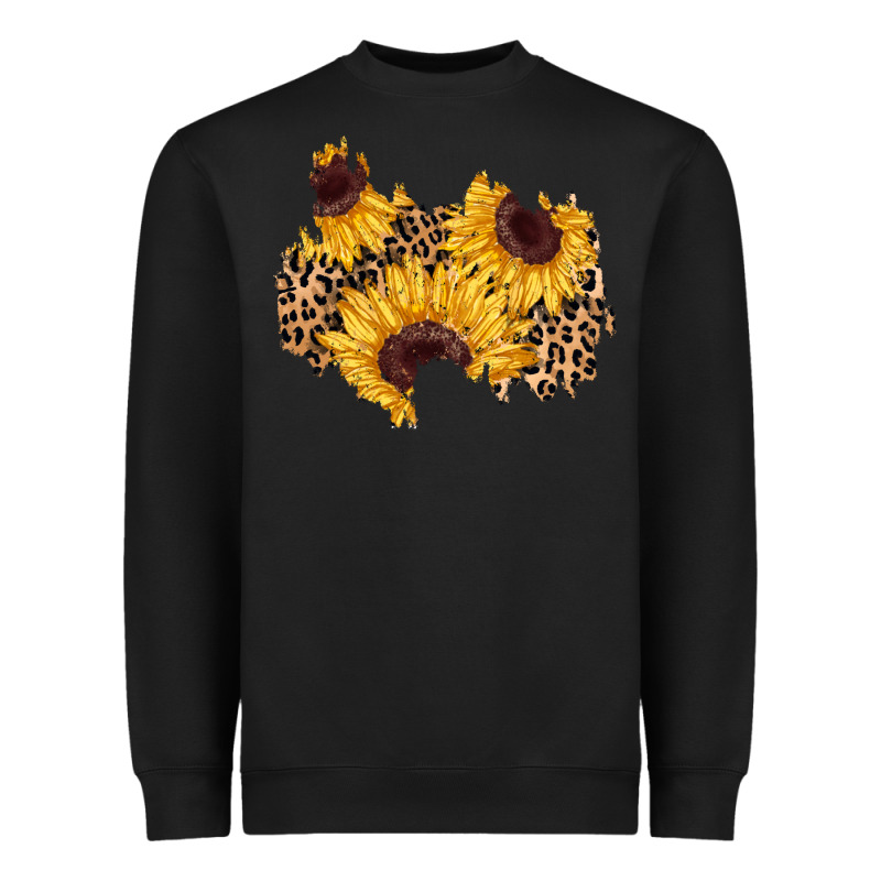 Sunflower Leopard Patch Heavyweight Sweatshirt by AdoDesignShop | Teevron