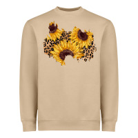 Mushroom sunflower leopard patch Heavyweight Sweatshirt - AdoDesignShop