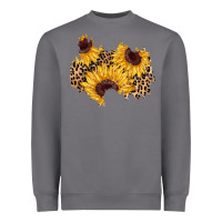 Storm sunflower leopard patch Heavyweight Sweatshirt - AdoDesignShop