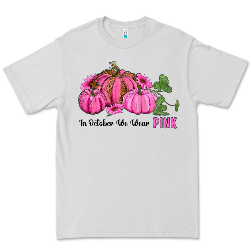 In October We Wear Pink Pumpkin And Sunflowers Premium Tee by RanaPortraitStore | Teevron