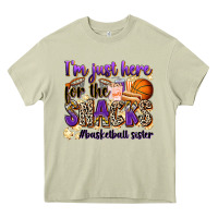 Mossy i'm just here for the snacks #basketball sister Heavy Core Tee - Zillion Design Studio