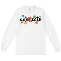 White advocate autism Long Sleeve Tee - MaliasSmallBusiness
