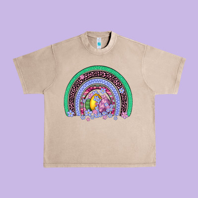 Easter Egg Rainbow Urban Heavy Tee Designed By Artiststas