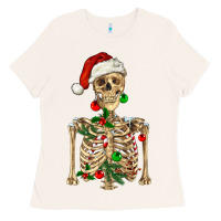 Bone Christmas Skeleton Ladies Tee - RanaPortraitStore
