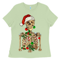 Matcha Christmas Skeleton Ladies Tee - RanaPortraitStore