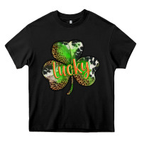 Black st. patricks day lucky shamrock Heavy Core Tee - BarkalooDesign