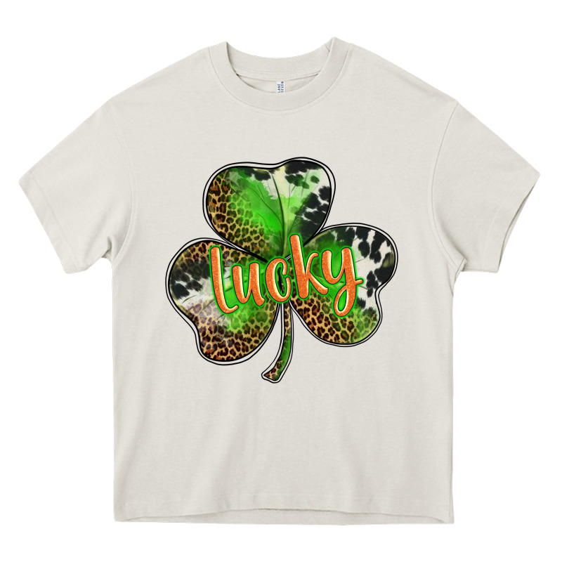 St. Patricks Day Lucky Shamrock Heavy Core Tee by BarkalooDesign | Teevron