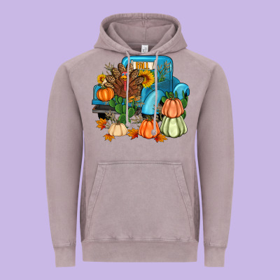 Thanksgiving Turkey Truck Vintage Hoodie Designed By Artiststas