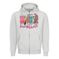 Dove Grey hair hustler Zipper Hoodie - MaliasSmallBusiness