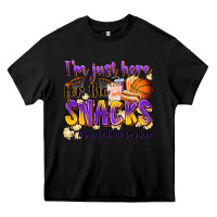 Black i'm just here for the snacks #basketball brother Heavy Core Tee - Zillion Design Studio