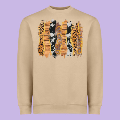 Western Brushstrokes Heavyweight Sweatshirt Designed By Adodesignshop