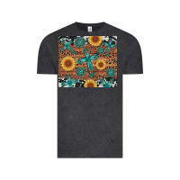 Vintage Black cross gemstone and sunflower Vintage Tee - Artiststas