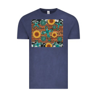 Vintage Denim cross gemstone and sunflower Vintage Tee - Artiststas