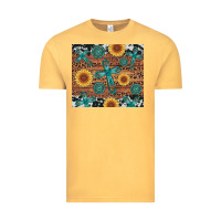 Vintage Mustard cross gemstone and sunflower Vintage Tee - Artiststas
