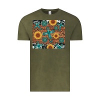Vintage Olive cross gemstone and sunflower Vintage Tee - Artiststas