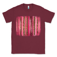 Burgundy valentines day leopard glitter brushstroke Classic Tee - Jasminsmagicworld