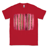 Red valentines day leopard glitter brushstroke Classic Tee - Jasminsmagicworld