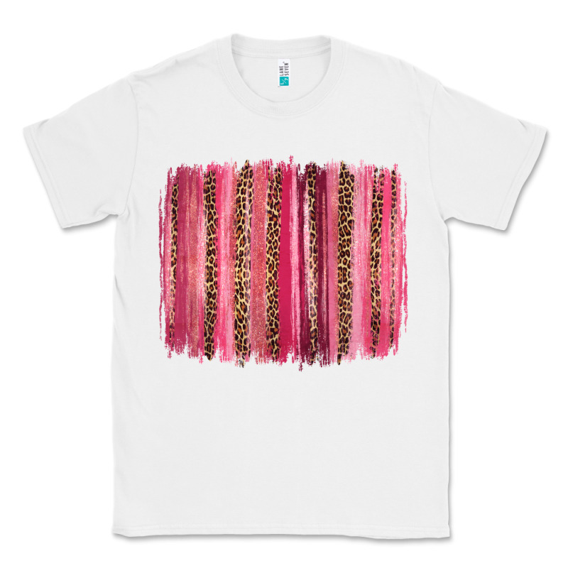 Valentines Day Leopard Glitter Brushstroke Classic Tee by Jasminsmagicworld | Teevron
