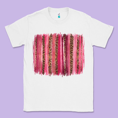 Valentines Day Leopard Glitter Brushstroke Classic Tee Designed By Jasminsmagicworld