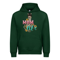 Forest Green Mom life with skull Mother's Day Urban Hoodie - CowGirlArtShop