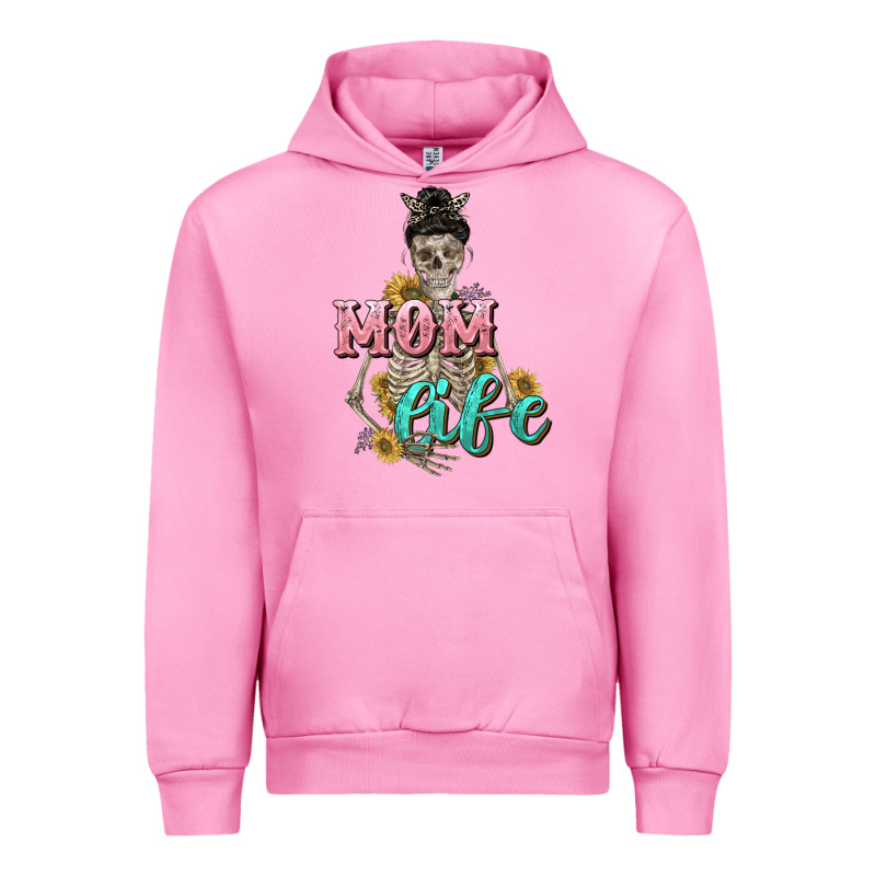 Mom Life With Skull Mother's Day Urban Hoodie by CowGirlArtShop | Teevron