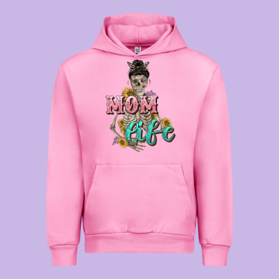 Mom Life With Skull Mother's Day Urban Hoodie Designed By Cowgirlartshop
