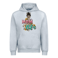 Heather Grey Mom life with skull Mother's Day Urban Hoodie - CowGirlArtShop