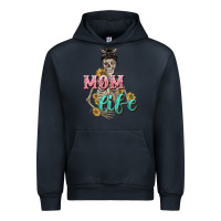 Navy Mom life with skull Mother's Day Urban Hoodie - CowGirlArtShop