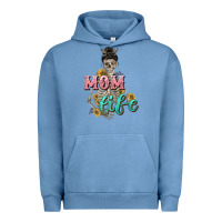 Pigment Pebble Blue Mom life with skull Mother's Day Urban Hoodie - CowGirlArtShop