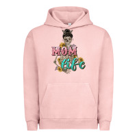 Pigment Salmon Mom life with skull Mother's Day Urban Hoodie - CowGirlArtShop