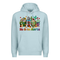 Blue Mist Mexican Dia De Los Muertos Coffee Cups Premium Hoodie - texasbilliewilder