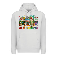 Dove Grey Mexican Dia De Los Muertos Coffee Cups Premium Hoodie - texasbilliewilder