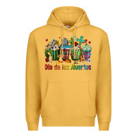 Mustard Mexican Dia De Los Muertos Coffee Cups Premium Hoodie - texasbilliewilder