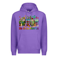 Purple Mexican Dia De Los Muertos Coffee Cups Premium Hoodie - texasbilliewilder