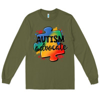 Army Green autism advocate Long Sleeve Tee - MaliasSmallBusiness