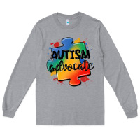 Heather Grey autism advocate Long Sleeve Tee - MaliasSmallBusiness