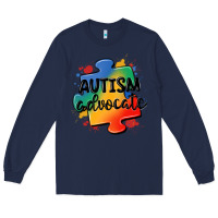 Navy autism advocate Long Sleeve Tee - MaliasSmallBusiness