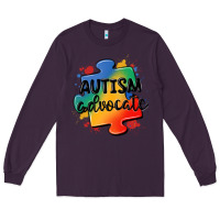Plum autism advocate Long Sleeve Tee - MaliasSmallBusiness